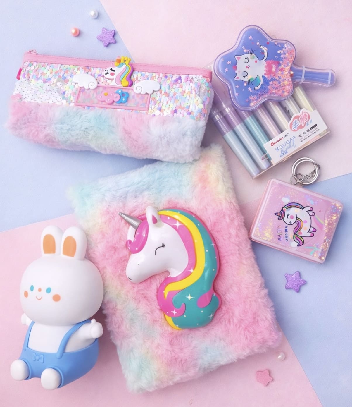 Adorable Giftbox-Cute Unicorn Pastel Stationery Gift Set