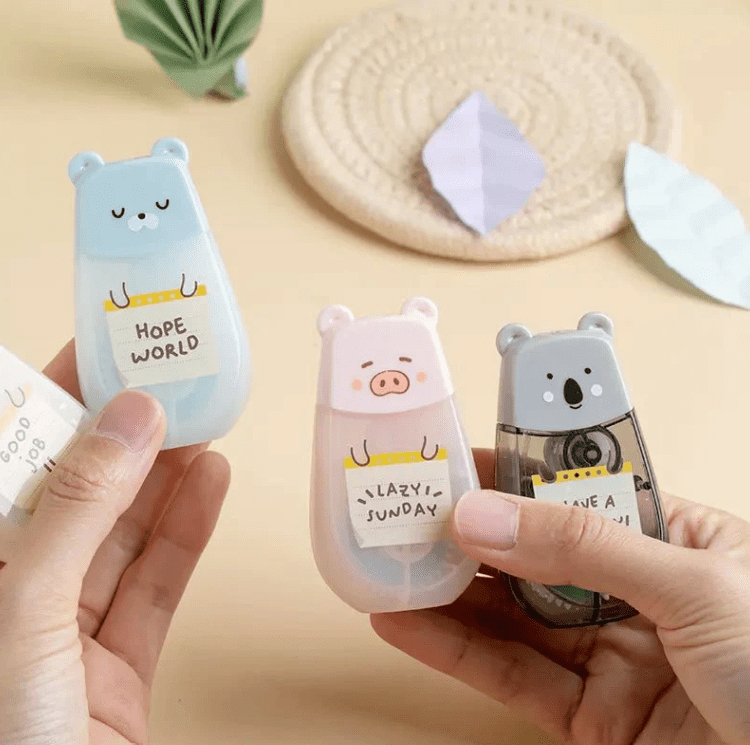 Cute Animal double sided adhesive glue tape roller