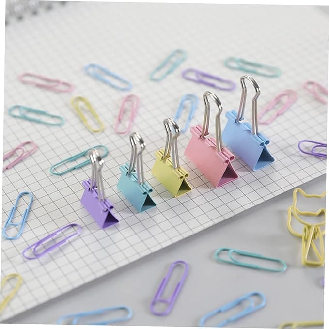Aesthetic Binder Clips Set