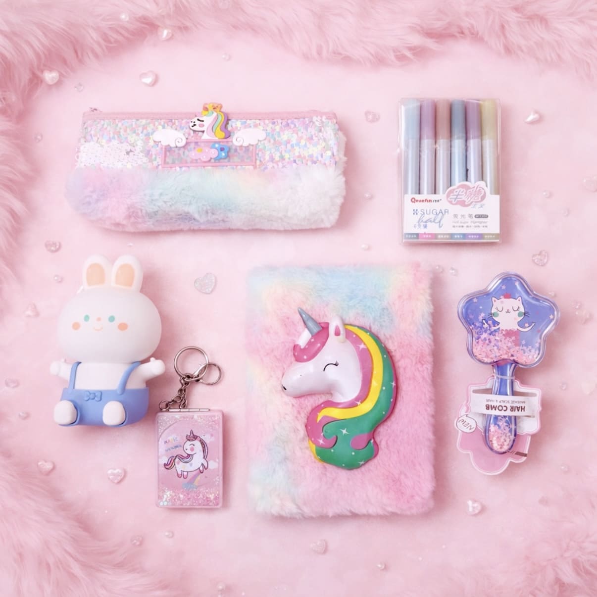 Adorable Giftbox-Cute Unicorn Pastel Stationery Gift Set