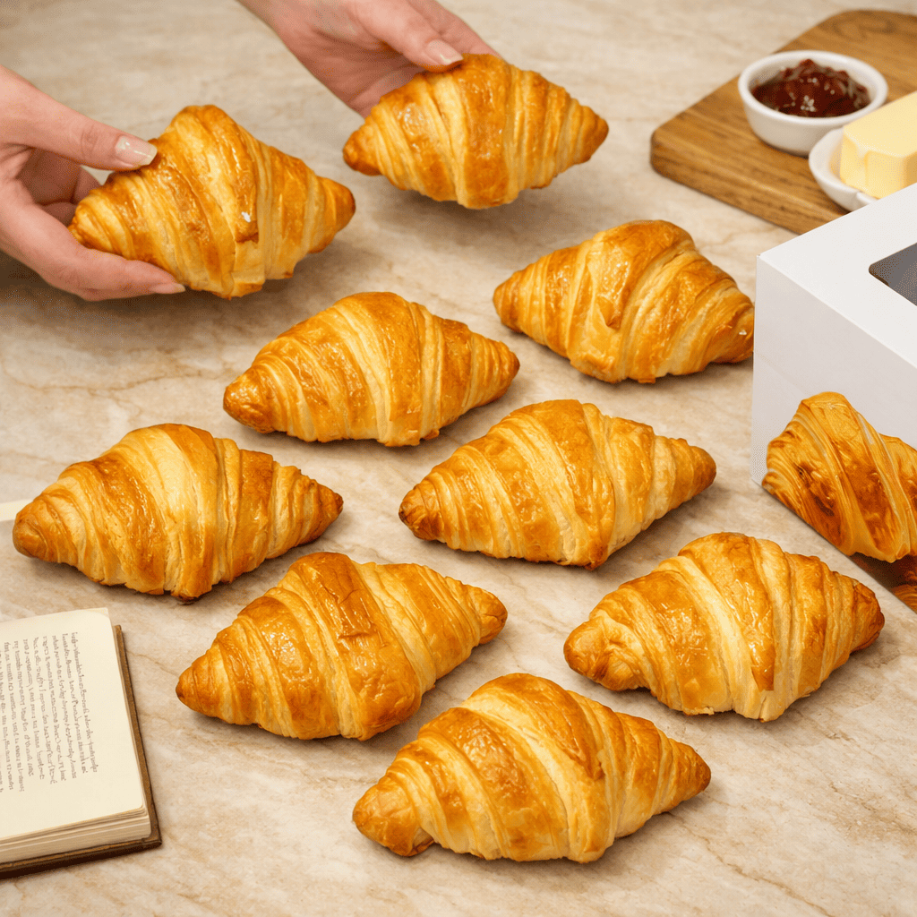 🥐 Croissant Fridge Magnet – Handmade Bakery Style Décor (1 Pc)