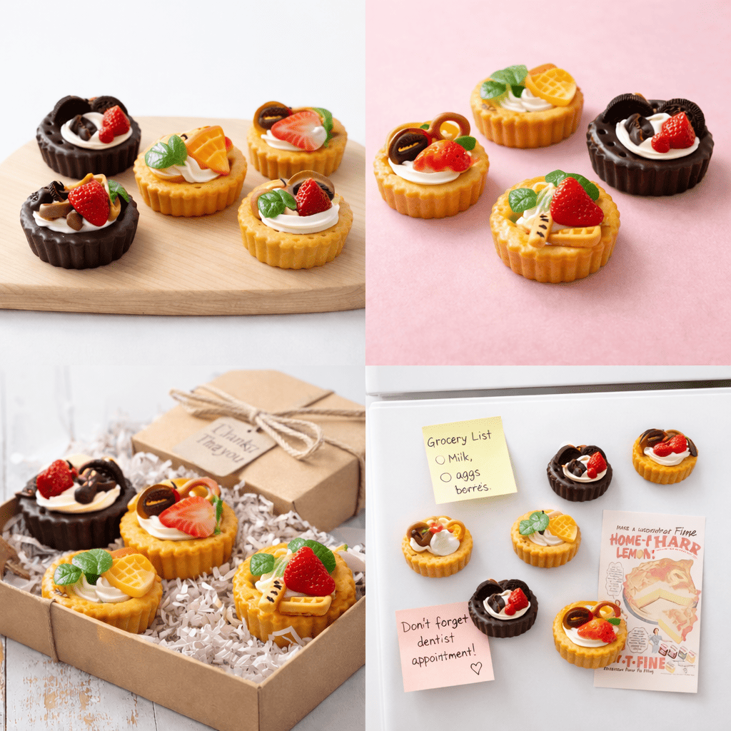 Dessert Tart Fridge Magnet (1 Pc)