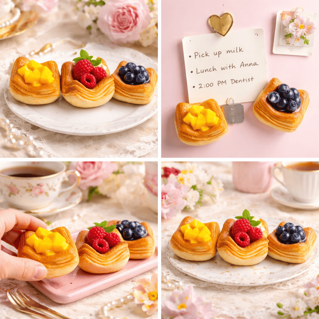 Dessert Danish Fridge Magnets – Handcrafted Miniature Pastry Decor (1 Pc)