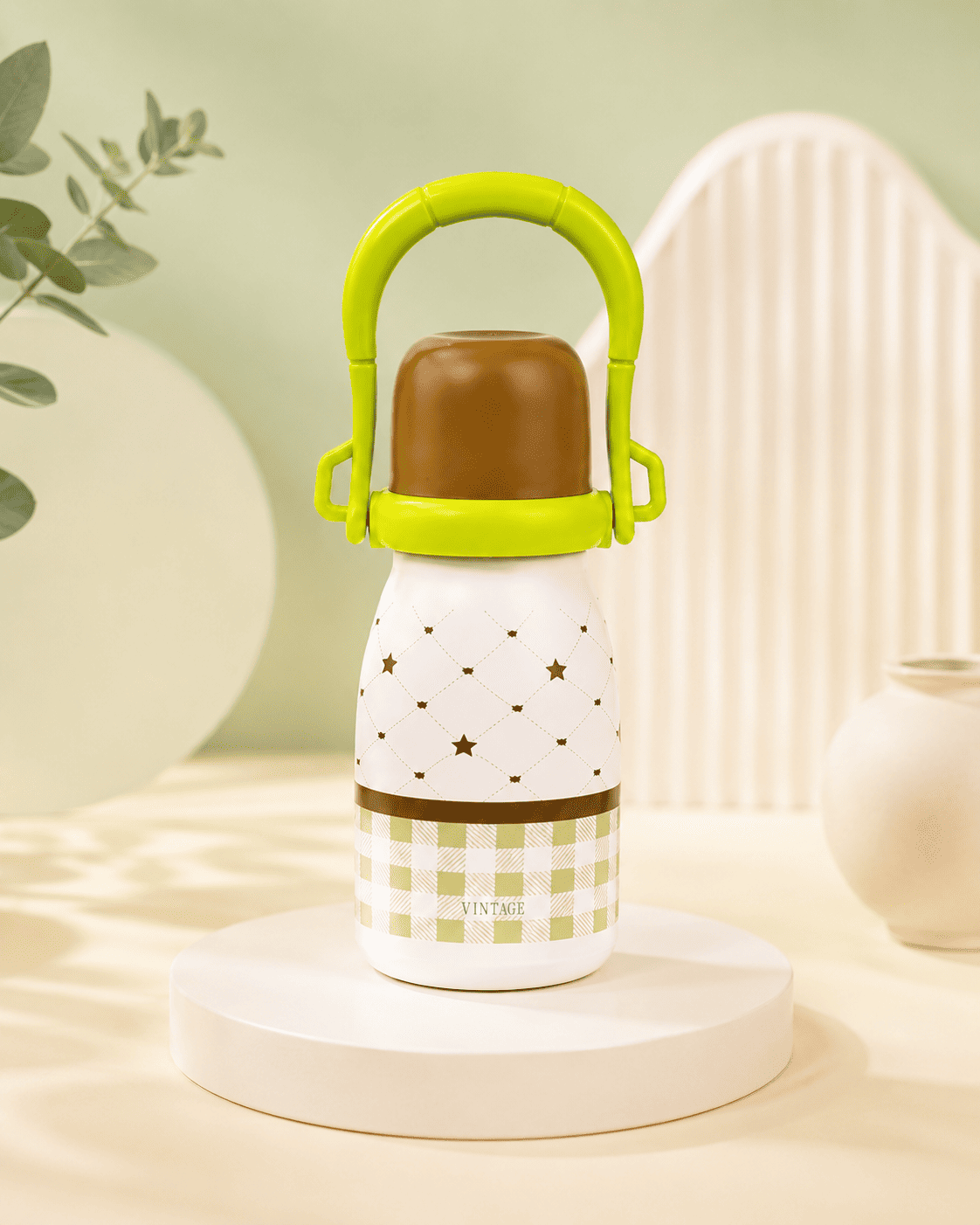 Cute Stainless Steel Kids Thermos Bottle with Handle | Insulated Water & Milk Flask for School & Travel