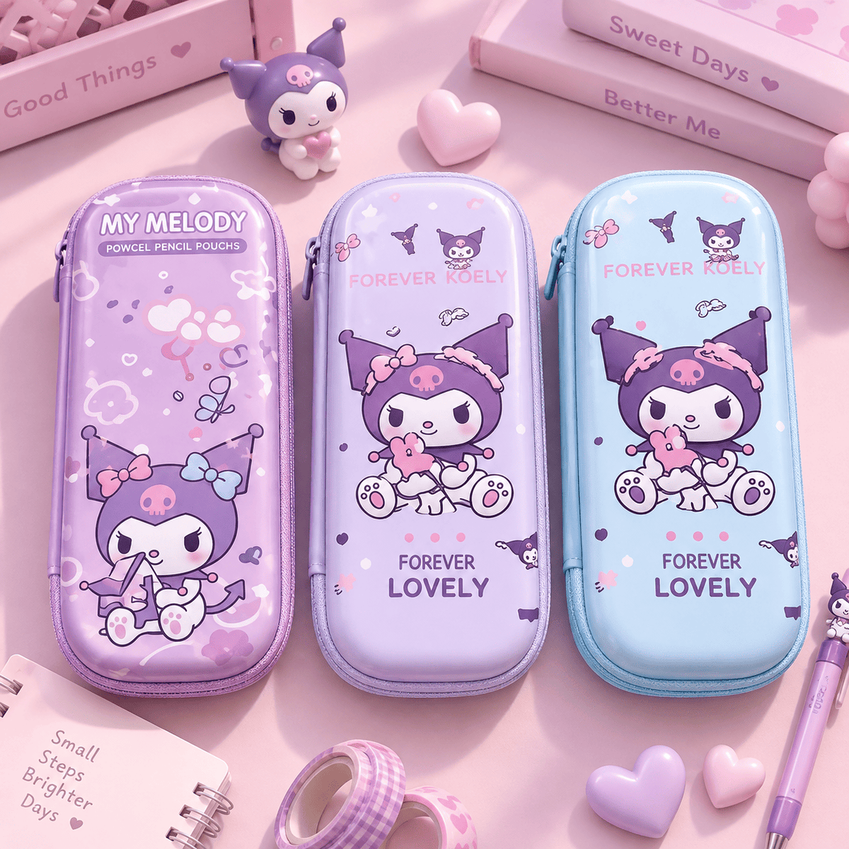 Cute Kuromi Pencil Pouch | Kawaii Pencil Case for Kids & Girls |