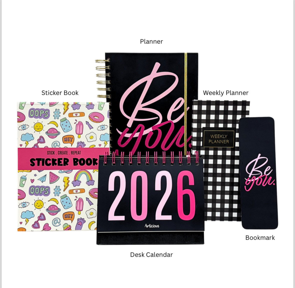 Be You Planner Gift Box – Cute Stationery Set with Planner, Calendar & Stickers