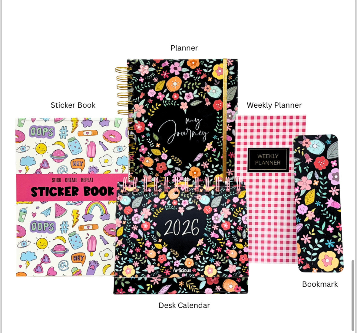 My Journey– Cute Stationery Set with Planner, Calendar & Stickers