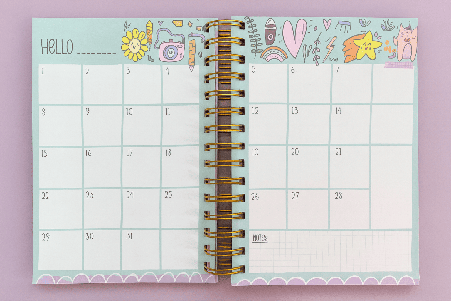 2026 Planner Gift Box – Cute Stationery Set with Planner, Calendar & Stickers