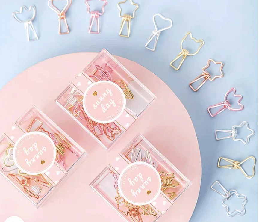 METALLIC PAPER CLIPS - SET OF 6