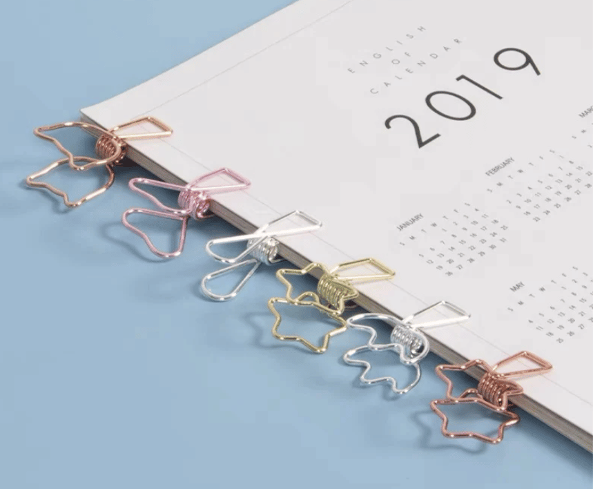 METALLIC PAPER CLIPS - SET OF 6