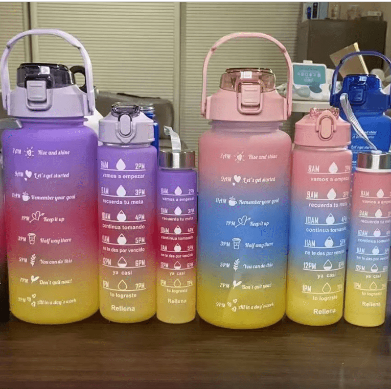Motivational Jumbo Sipper Bottle Set with Stickers