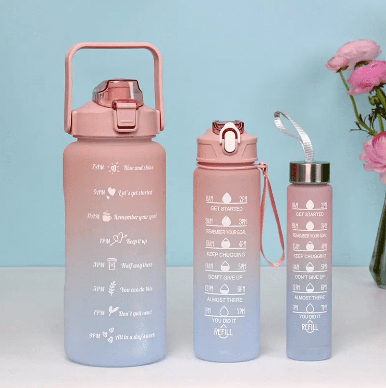 Motivational Jumbo Sipper Bottle Set with Stickers