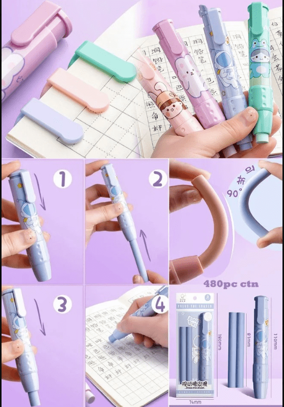 Cute Kawaii Push Eraser