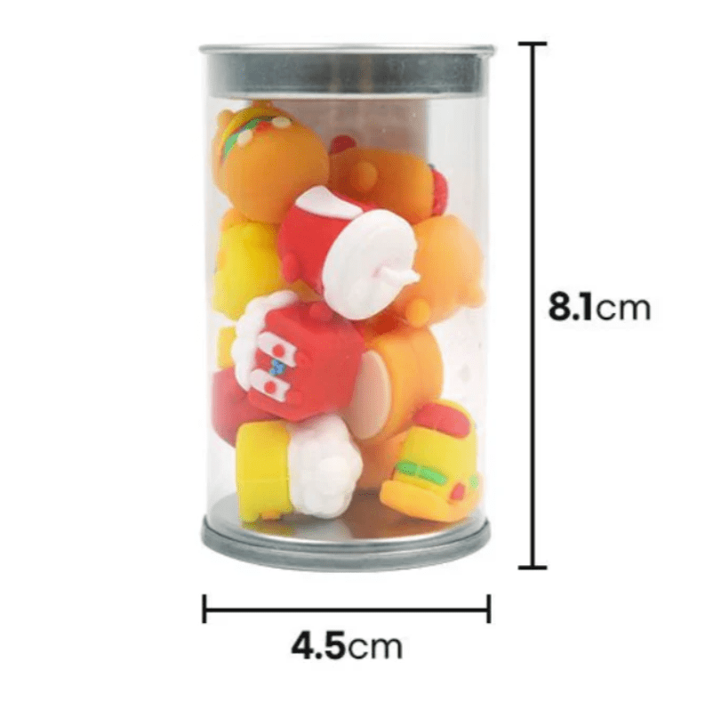 Cute Food Eraser Set (16 pcs)