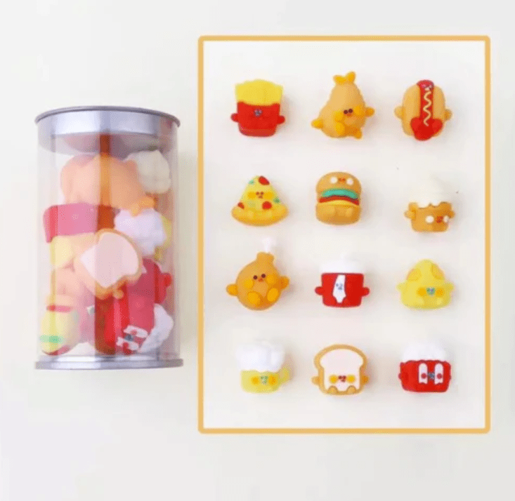 Cute Food Eraser Set (16 pcs)
