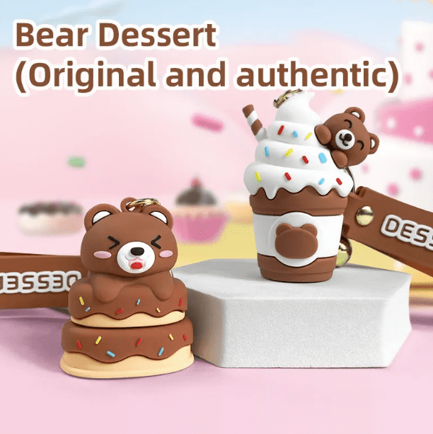 Bear Dessert Keychain
