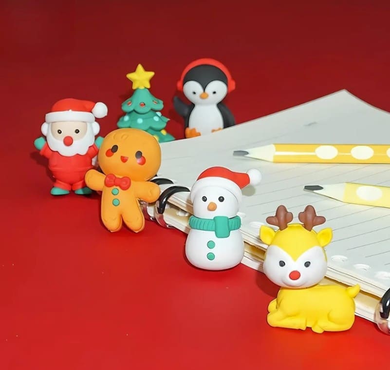 Christmas Eraser Set