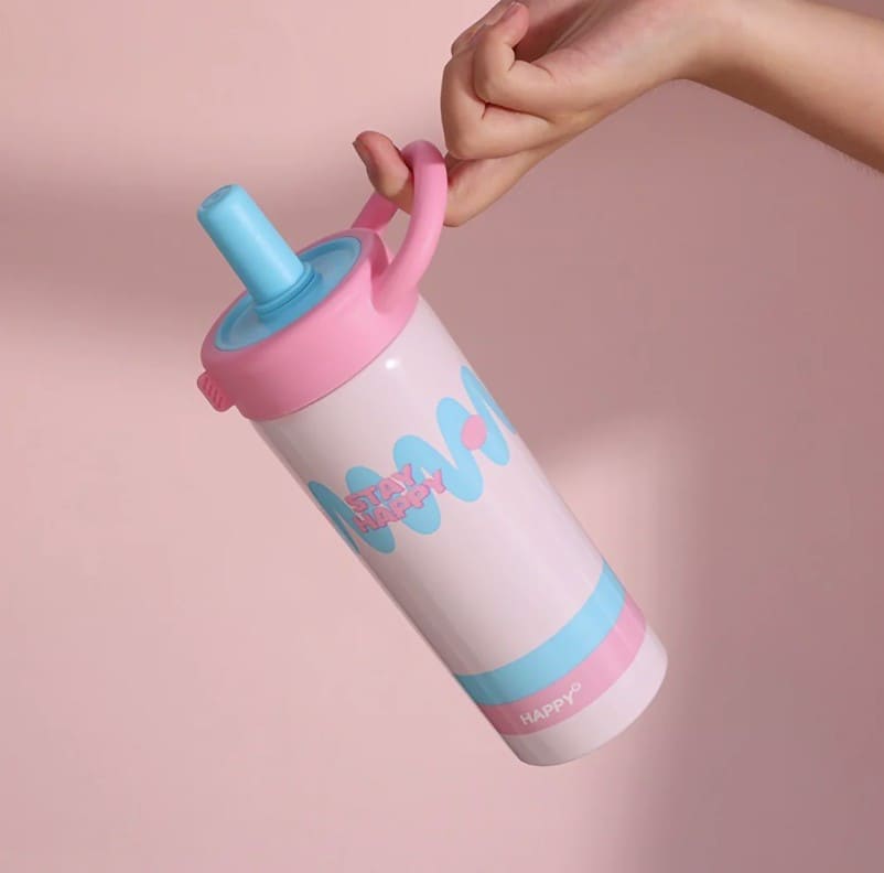 Stay Happy Insulated Stainless Steel Water Bottle 650ml