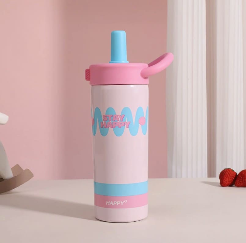 Stay Happy Insulated Stainless Steel Water Bottle 650ml