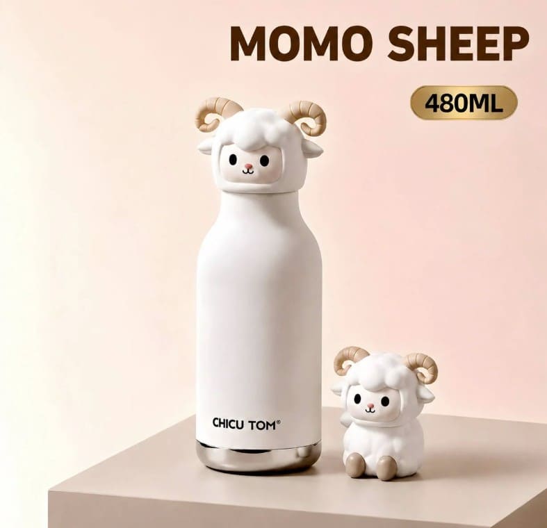 Cute Animal Stainless Steel Water Bottle – Insulated Kids Bottle