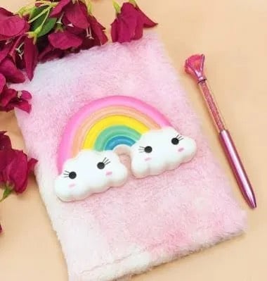 Cute Squishy Fur Notebook