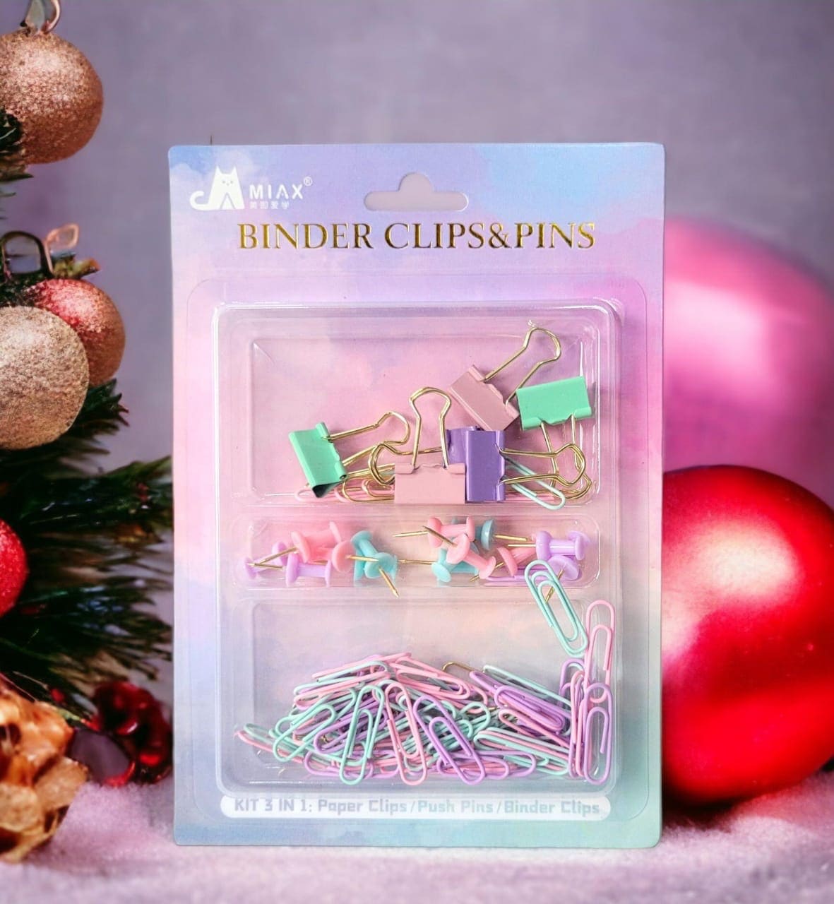 Aesthetic Binder Clips Set