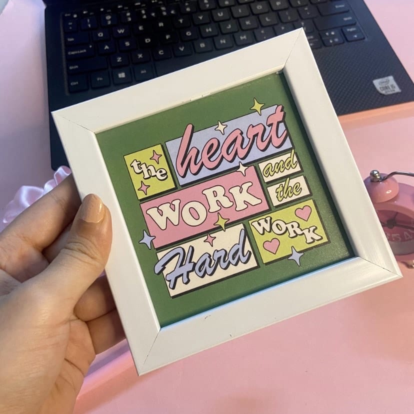 Heart work and Hard Work Wall frame