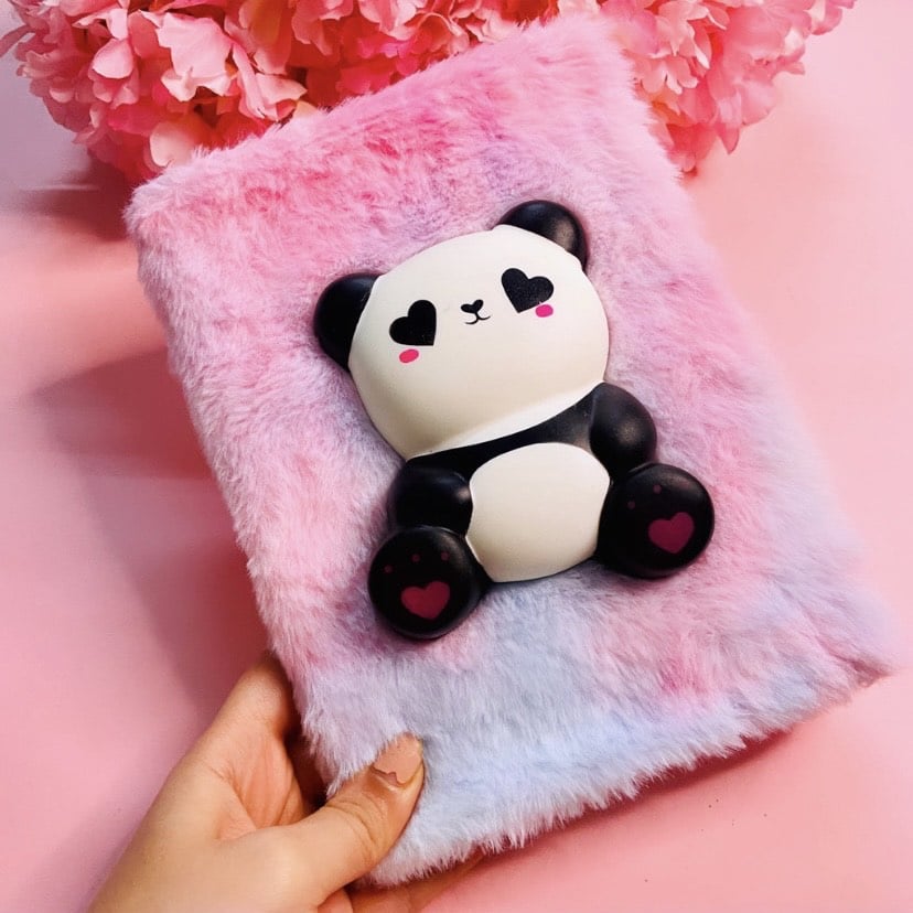 Cute Squishy Fur Notebook