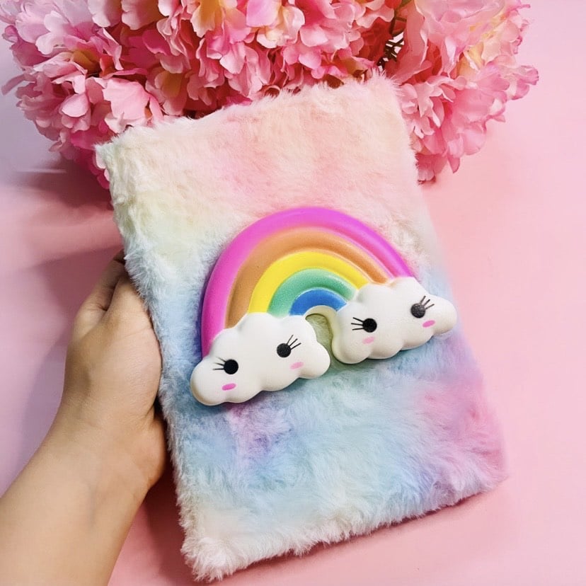 Cute Squishy Fur Notebook