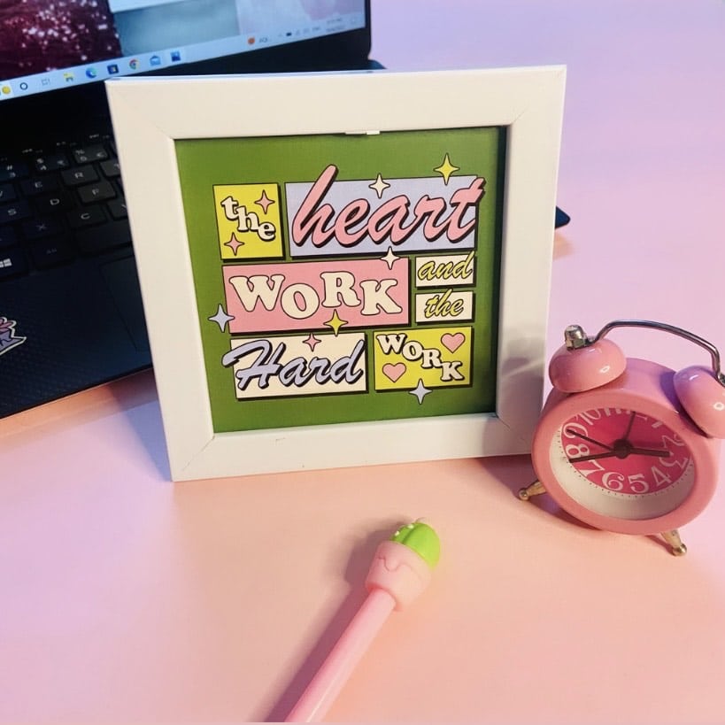Heart work and Hard Work Wall frame