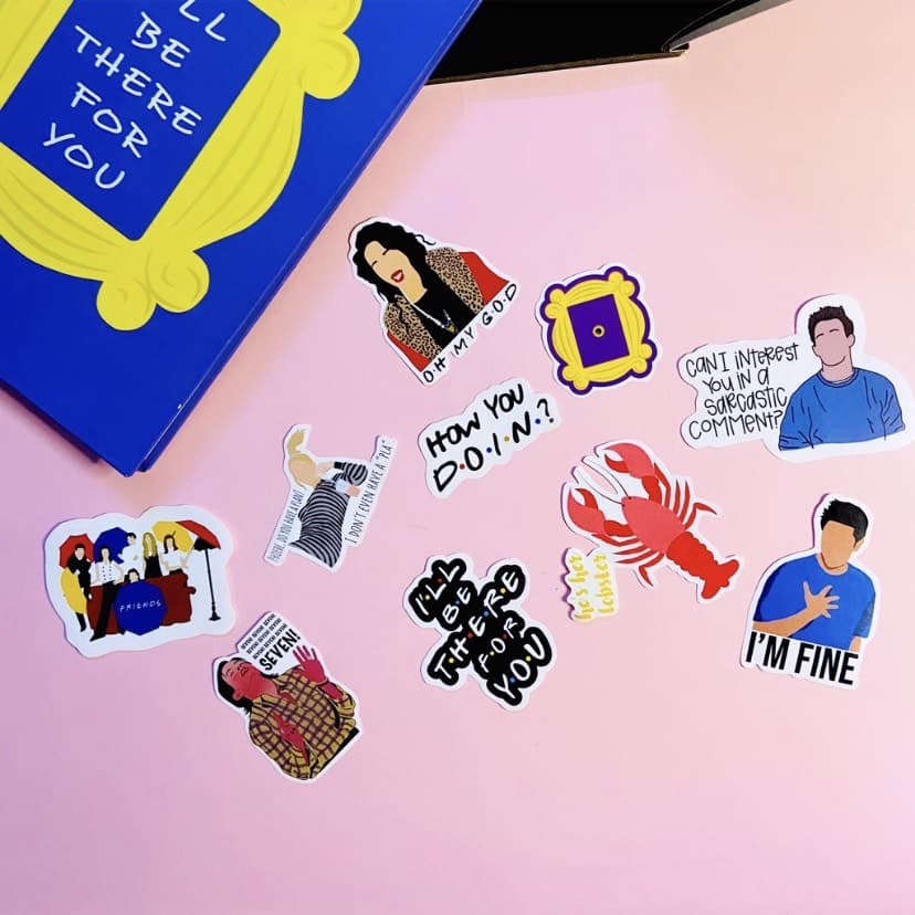 A Set of 10 F.R.I.E.N.D.S Stickers