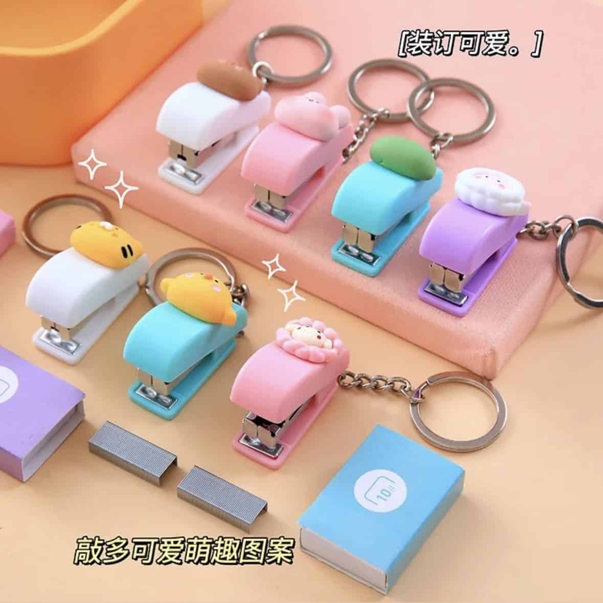 Mini Cute Stapler Keychain