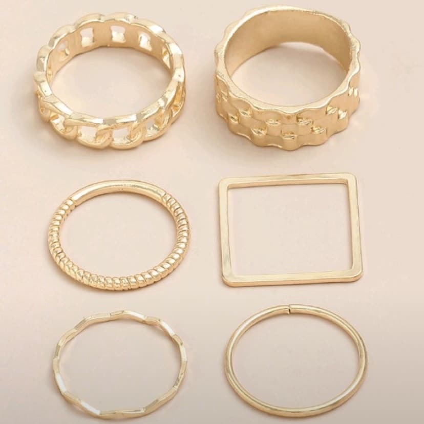 AESTHETIC RING SET-Gold
