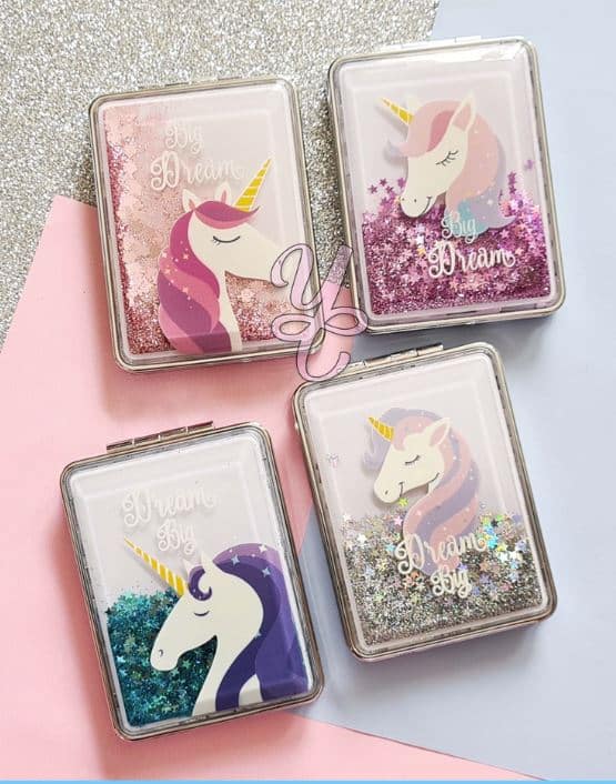 Cute Unicorn Mirror Keychain