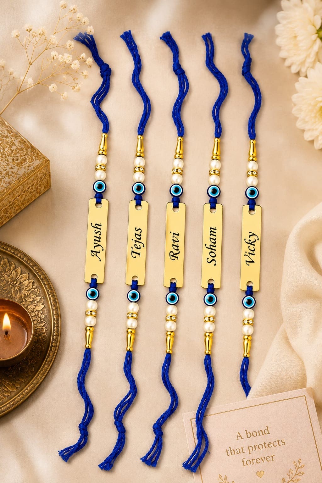 Personalized Evil Eye Name Rakhi ✨🧿
