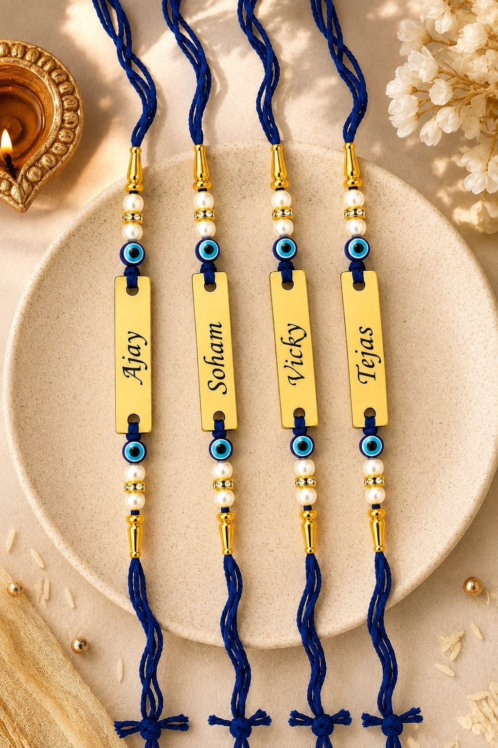 Personalized Evil Eye Name Rakhi ✨🧿