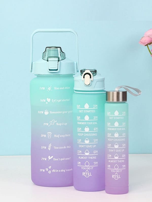 Motivational Jumbo Sipper Bottle Set with Stickers