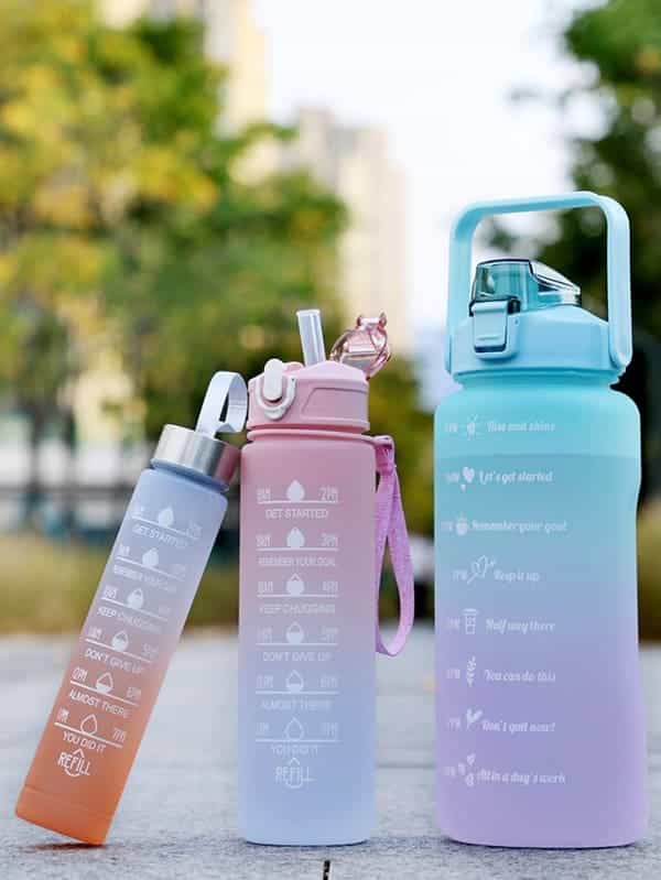Motivational Jumbo Sipper Bottle Set with Stickers