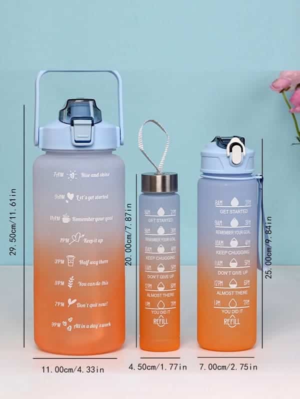 Motivational Jumbo Sipper Bottle Set with Stickers