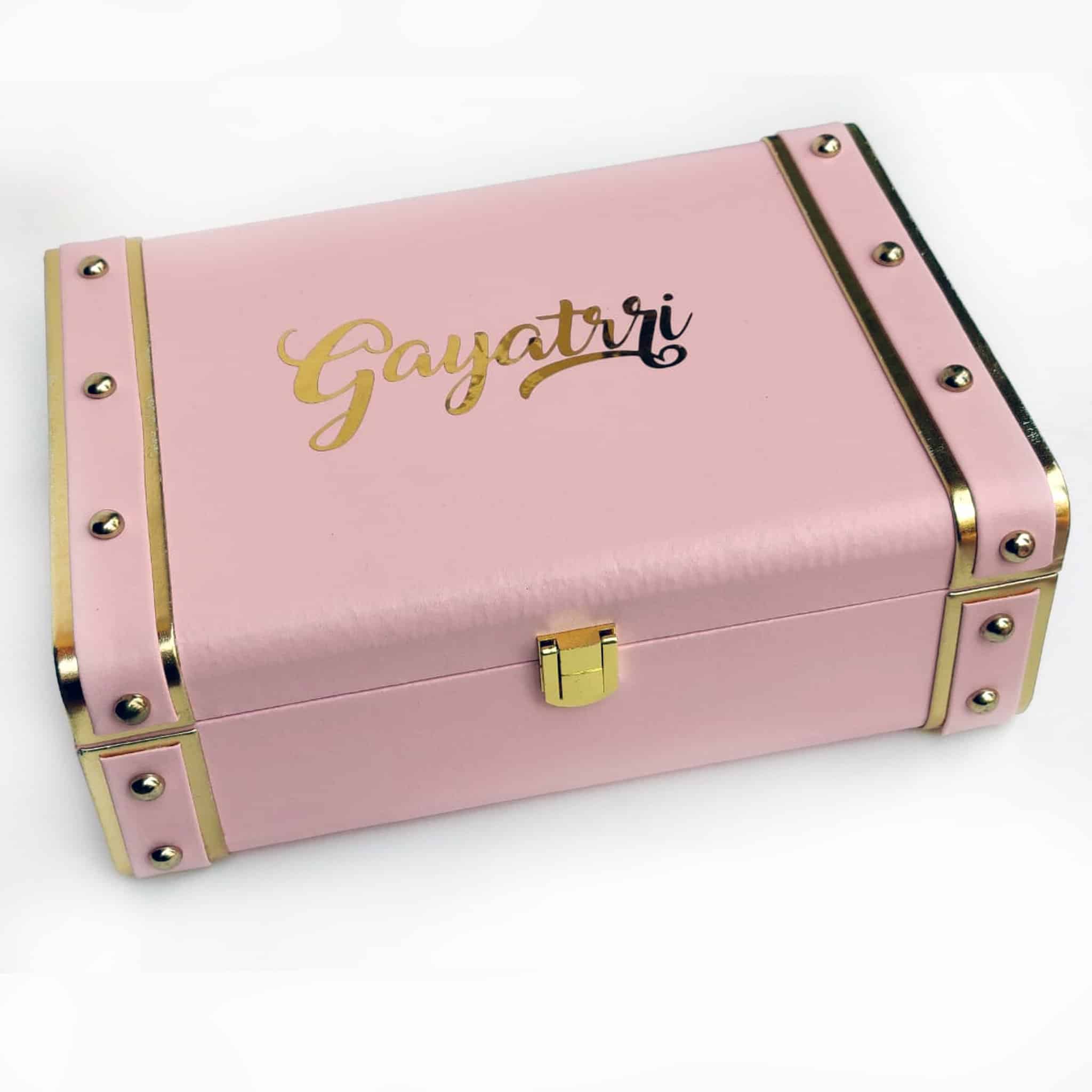 Baby Pink Leather Trunk
