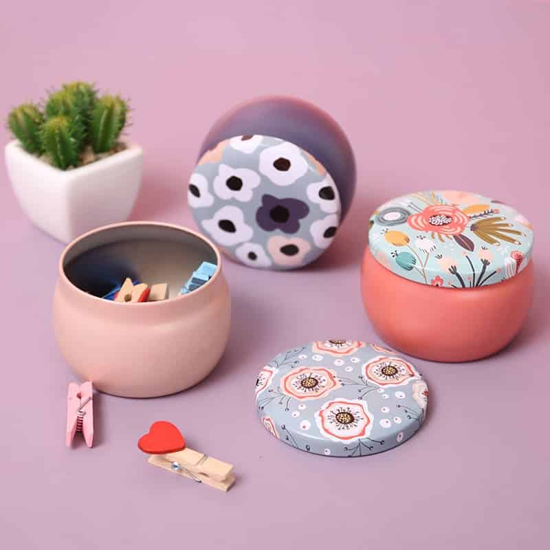 Floral Storage Tin Box