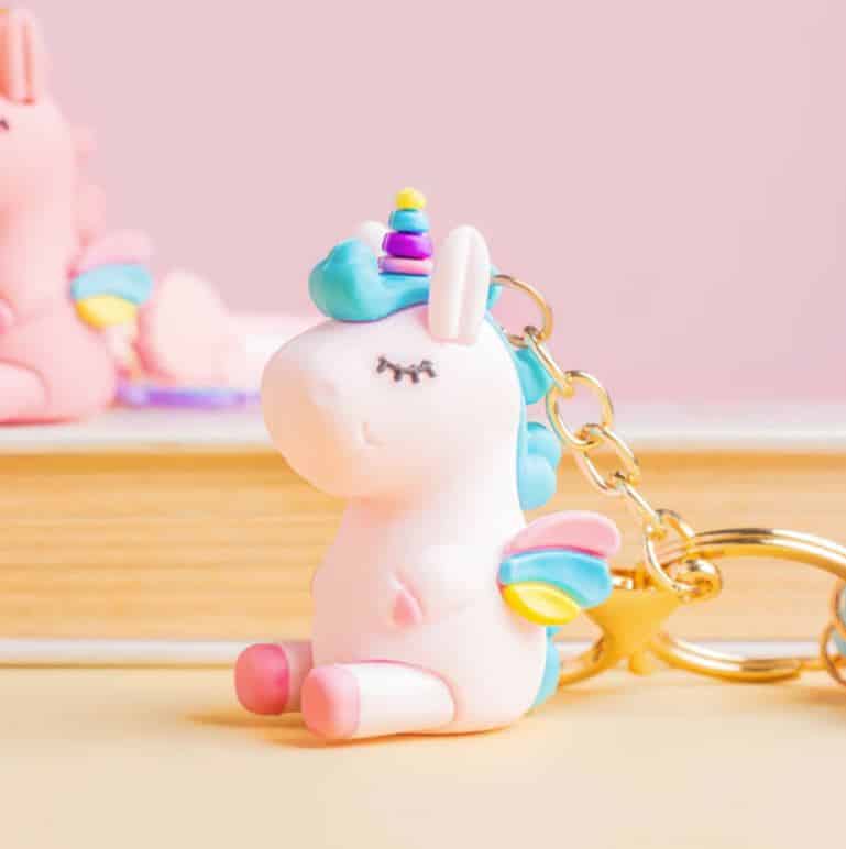 Cute Unicorn Silicone Keychain