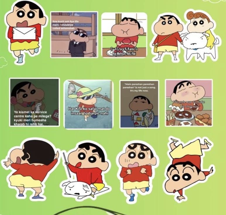 Shinchan Magnets | Funny Anime Fridge Magnets | Cute Refrigerator Decor & Gift for Shinchan Fans