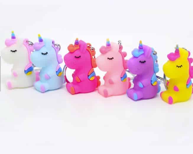 Cute Unicorn Silicone Keychain