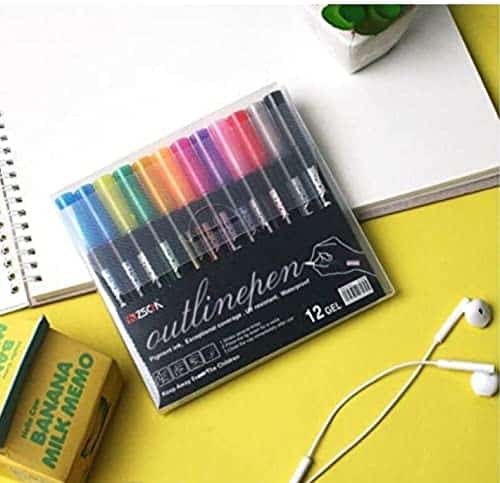 Metallic Outline Pens (Set of 12)