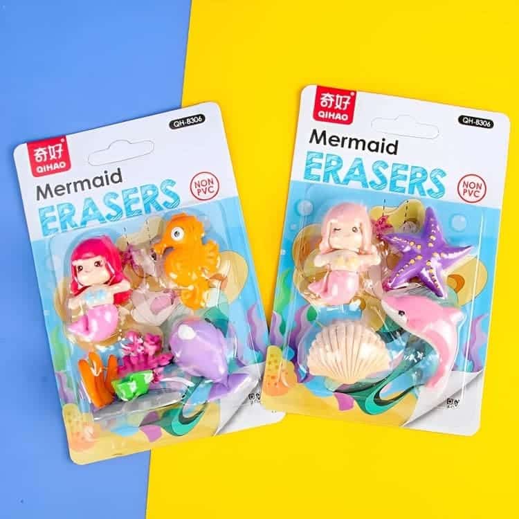 Mermaid Eraser Set