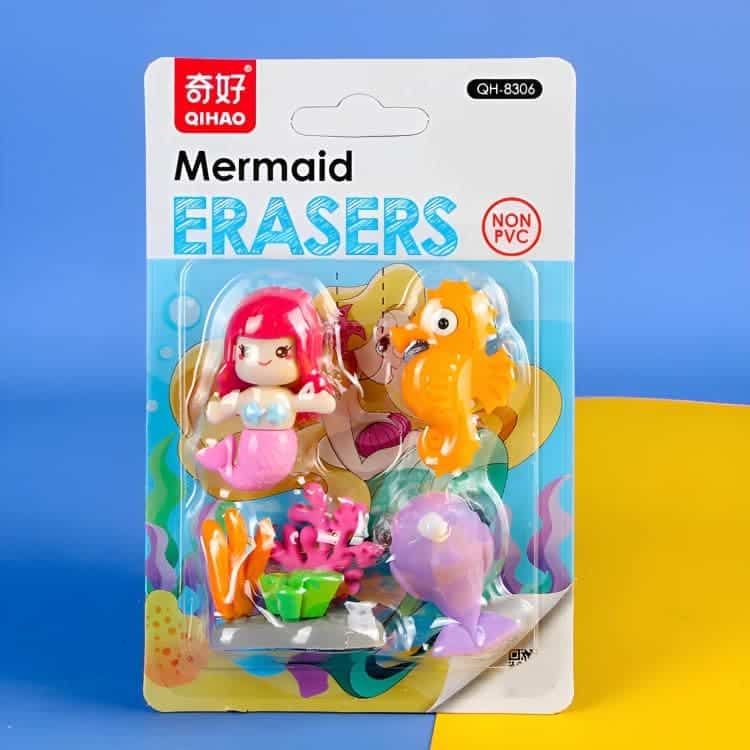 Mermaid Eraser Set
