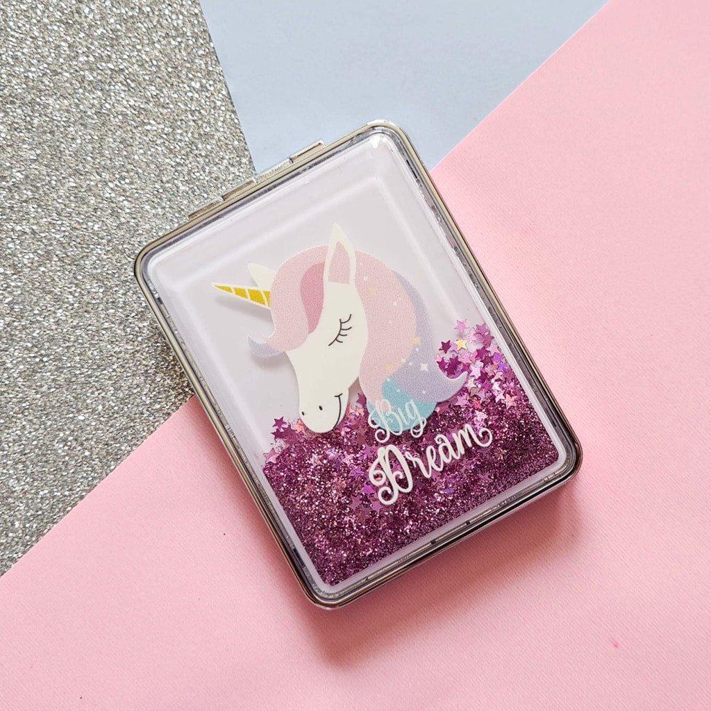 Cute Unicorn Mirror Keychain