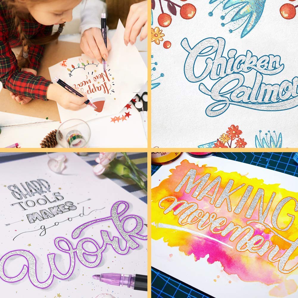 Metallic Outline Pens (Set of 12)