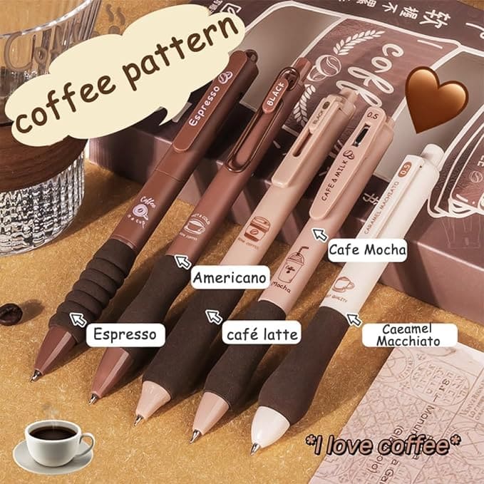 Coffee Theme Kawaii Pen Set